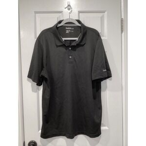 Reebok Men's Speedwick Golf Polo Shirt- Solid Black- 1XLT